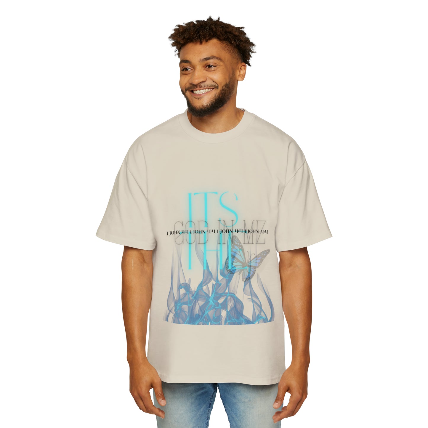 It's The God In Me (1 John 4:4) Heavy Oversized Tee