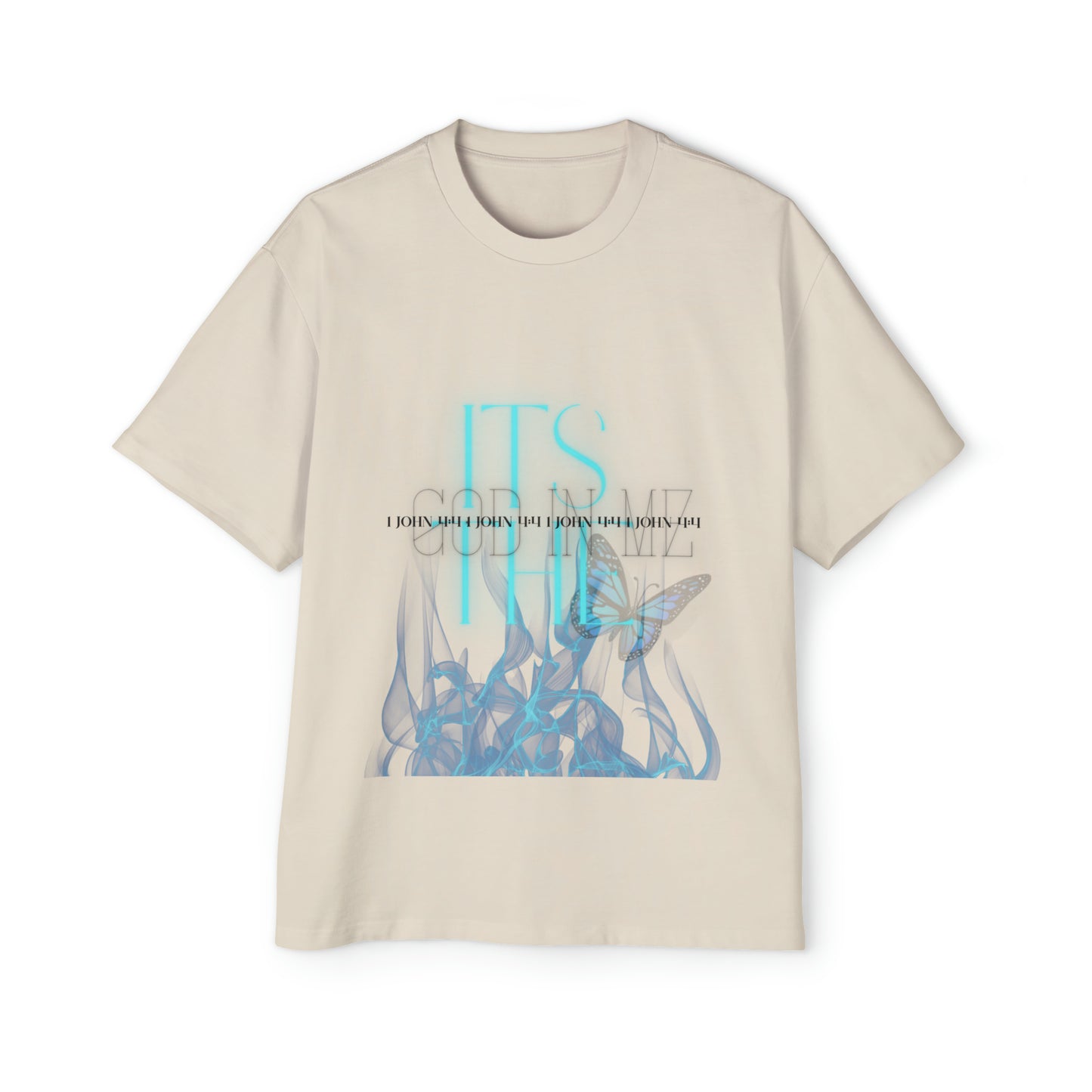 It's The God In Me (1 John 4:4) Heavy Oversized Tee