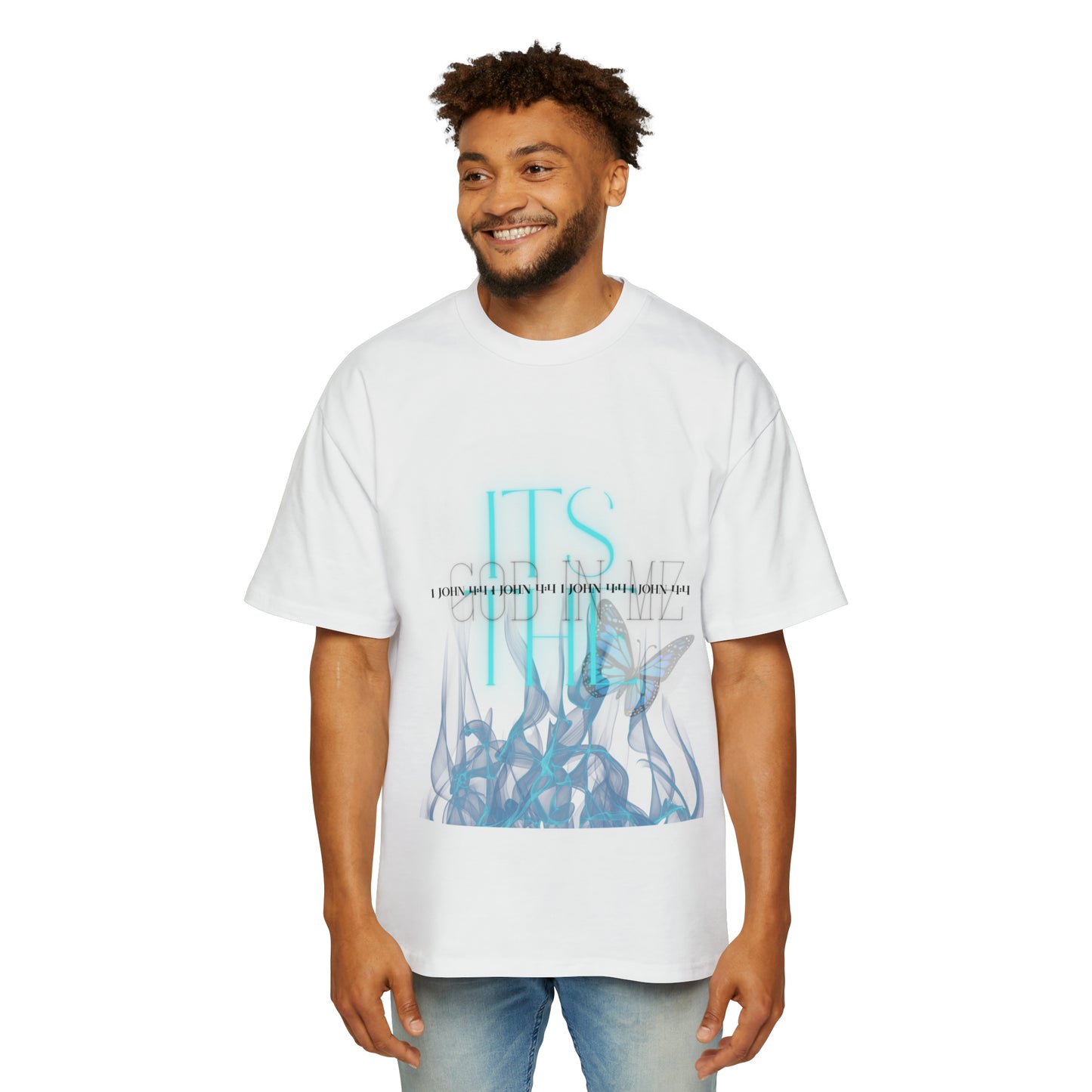 It's The God In Me (1 John 4:4) Heavy Oversized Tee