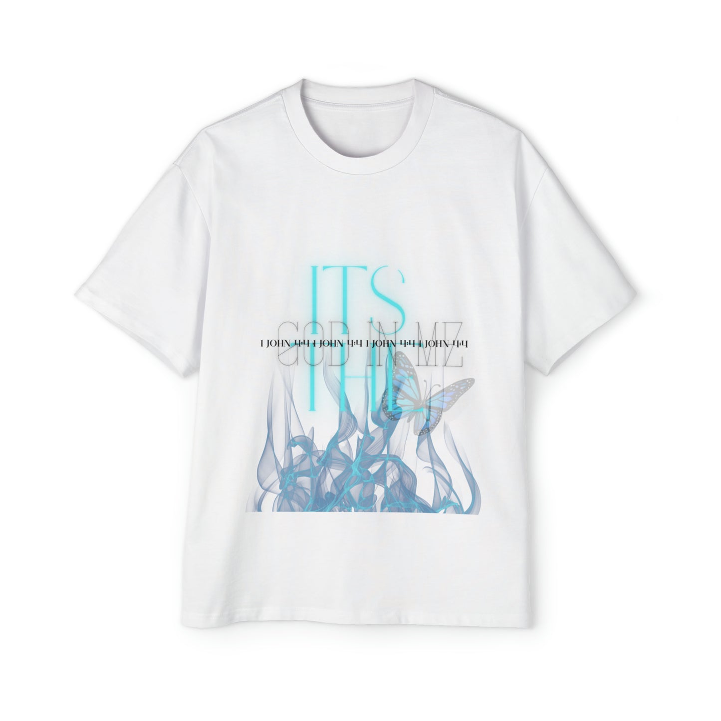 It's The God In Me (1 John 4:4) Heavy Oversized Tee